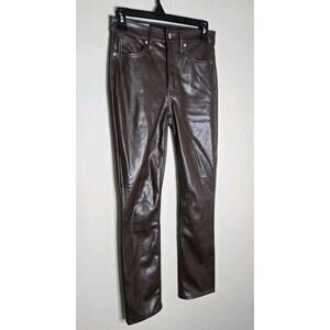 Gap women's vegan leather vintage slim high rise size 0